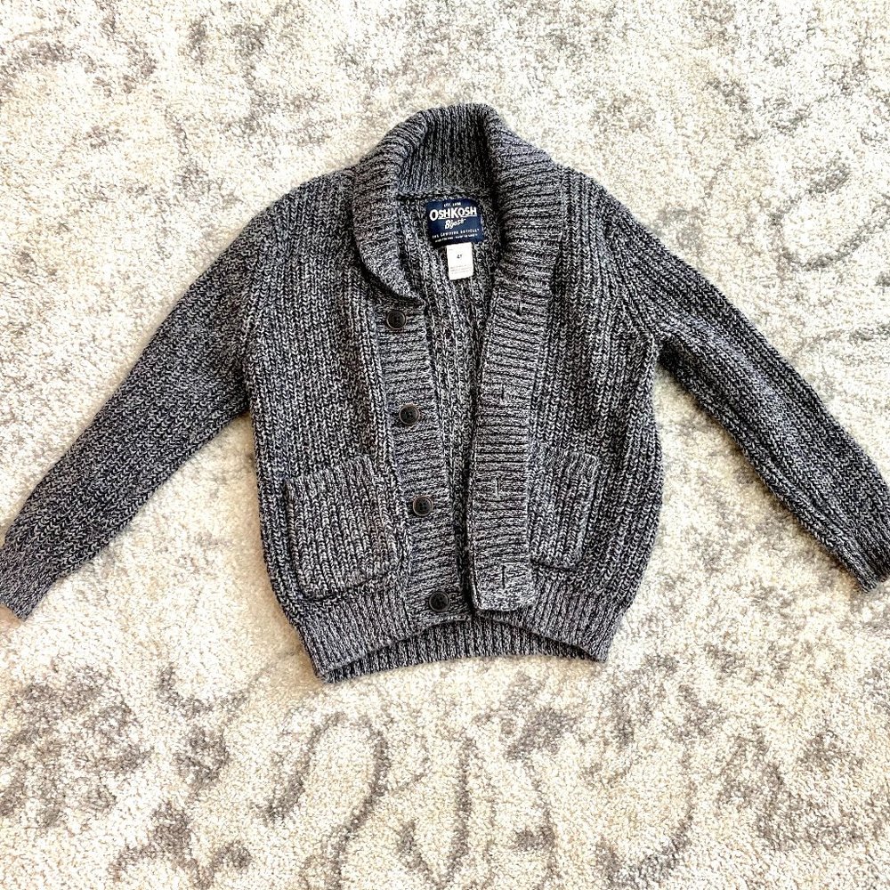 Gray Boys Cardigan